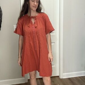 Lucky Brand Terracotta Textured Dress
